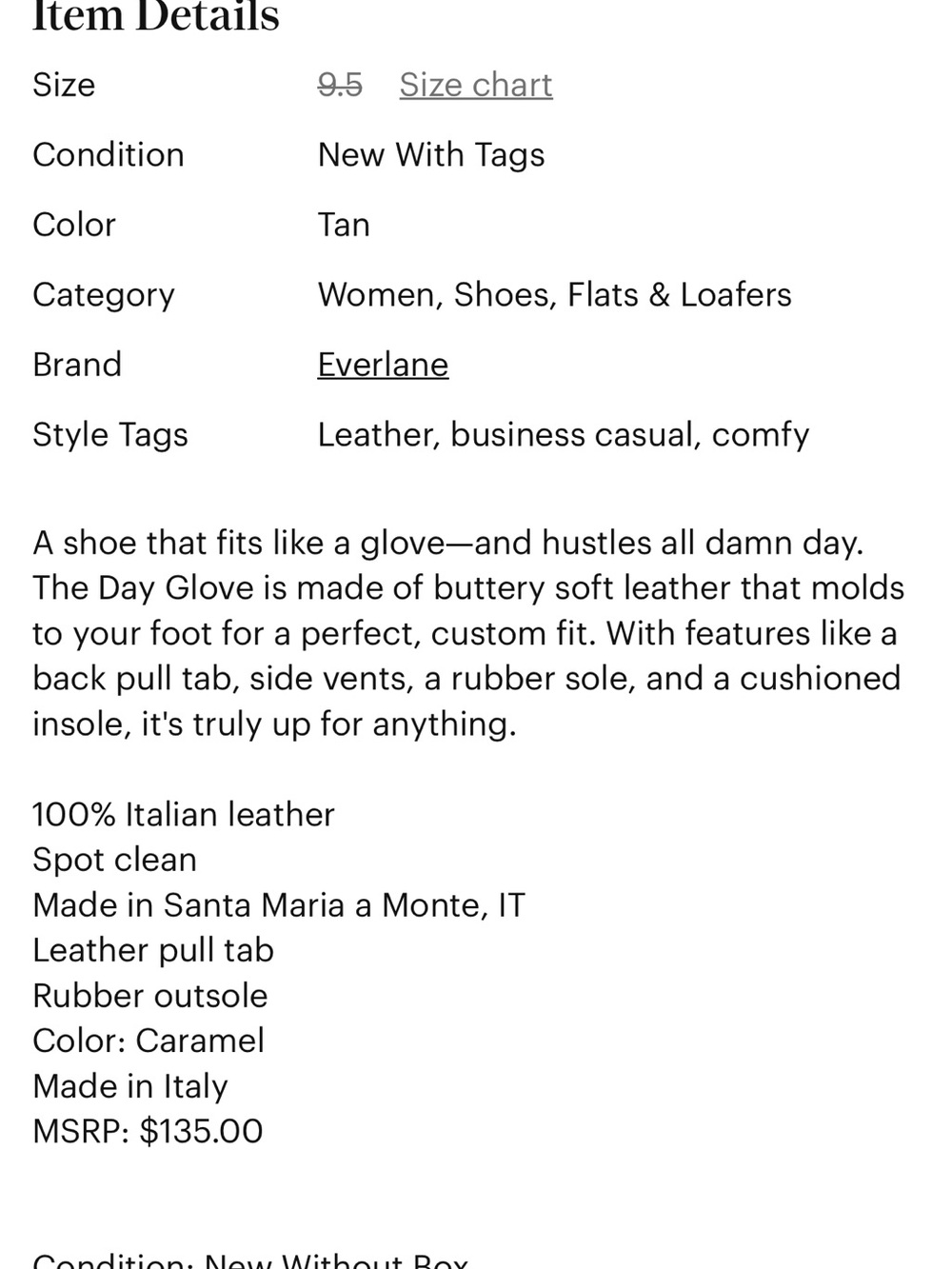 Everlane The Italian Leather Day Glove in Caramel - Picture 5 of 11